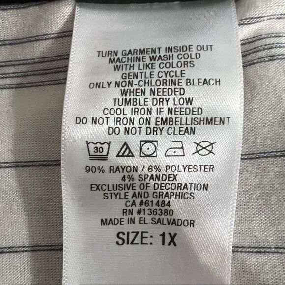 NWOT Harley Davidson Skull Front Plus Size Raglan Jersey -- 1X - Picture 12 of 12